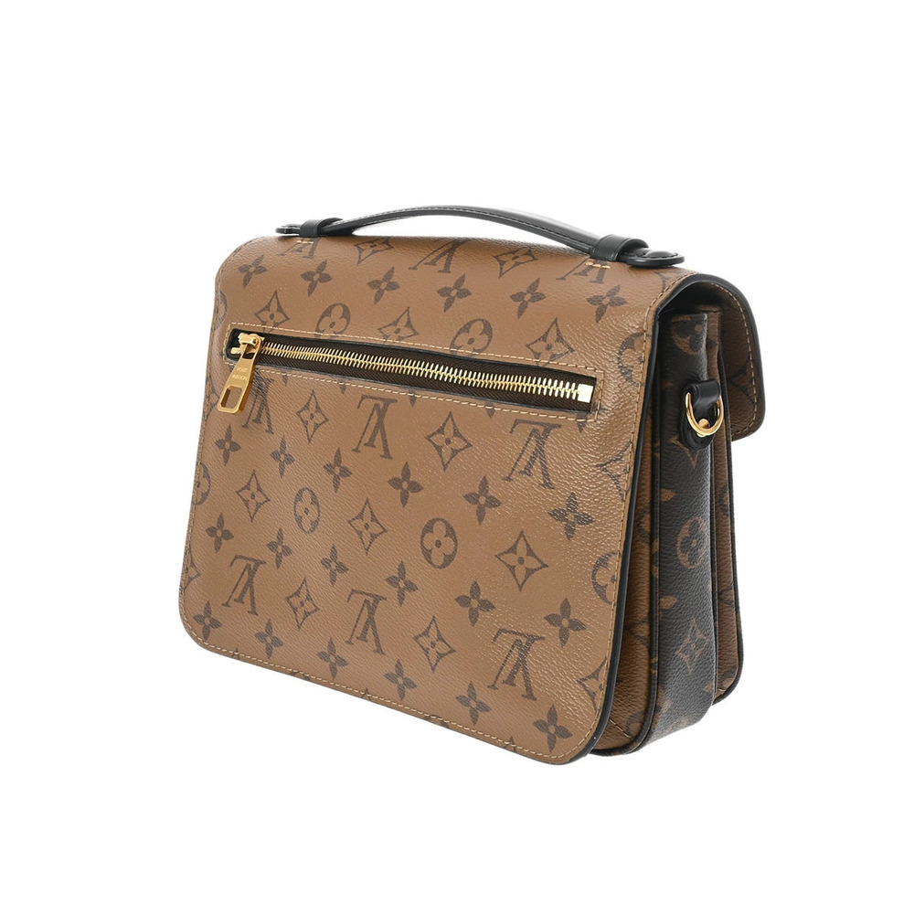 Louis Vuitton Canvas Brown Pochette Metis Reverse Bag Monogram Brown
